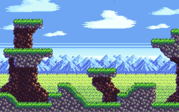 Original pixel-art environment for Inner Crisis