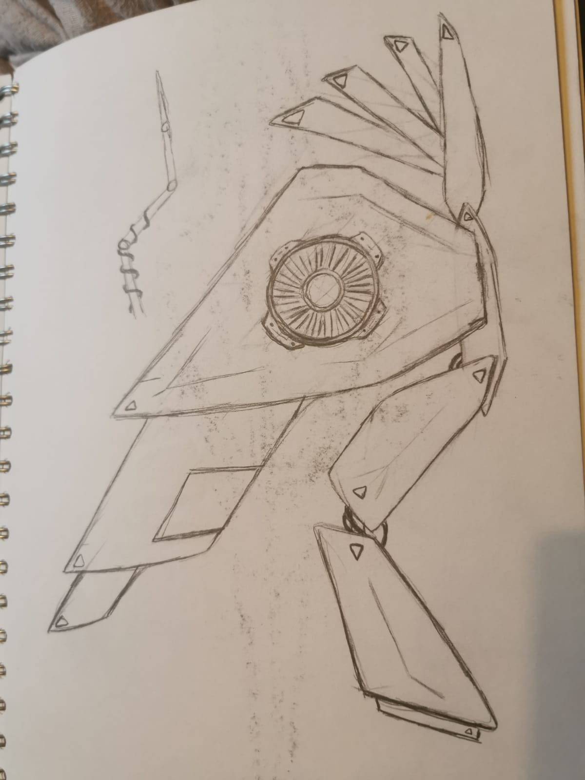 Original Space Bird wing sketch