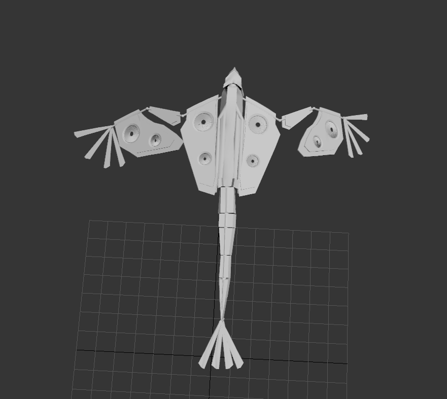 Top view of the Space Bird model